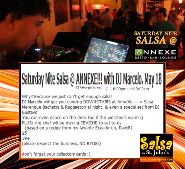 Sat Nite Salsa at AnneXe May 18 2013