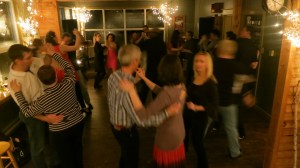 Casino de Rueda lesson, Salsa Party @ Quidi Vidi Brewery hosted by Bailamos St. John's, Dec 2013