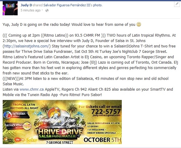 judy d on ritmo latino oct 5 2013